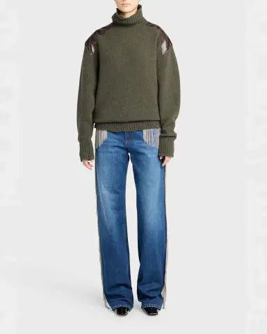 Stella McCartney Fringe Wide-Leg Jeans | Thumbnail 6 Stella McCartney Fringe Wide-Leg Jeans | Thumbnail 6