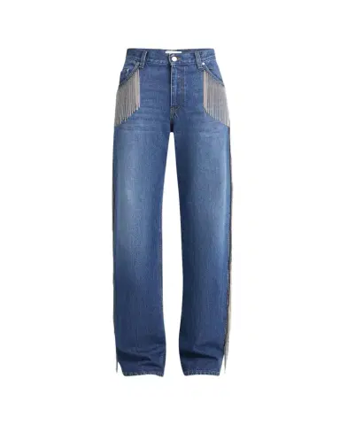 Stella McCartney Fringe Wide-Leg Jeans | Thumbnail 1 Stella McCartney Fringe Wide-Leg Jeans | Thumbnail 1