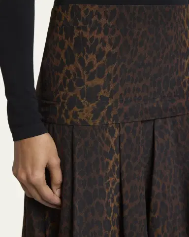 Balenciaga Leopard-Print Silk Godet Midi Skirt | Thumbnail 5 Balenciaga Leopard-Print Silk Godet Midi Skirt | Thumbnail 5