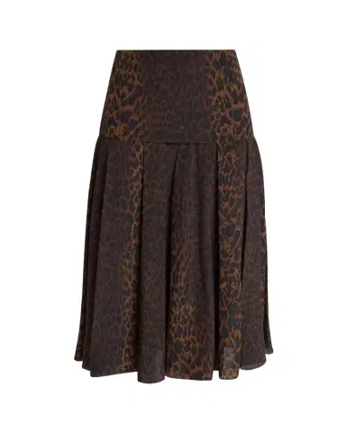 Balenciaga Leopard-Print Silk Godet Midi Skirt | Thumbnail 1 Balenciaga Leopard-Print Silk Godet Midi Skirt | Thumbnail 1