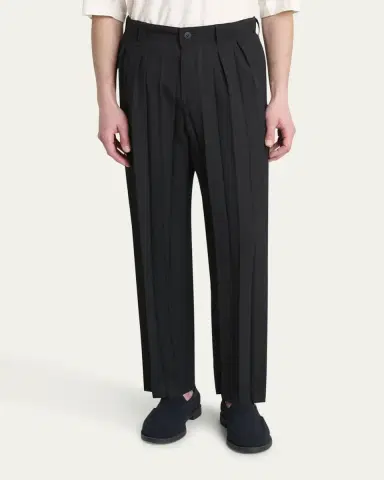 Homme Plissé Issey Miyake Men's Edge Ensemble Pleated Pants | Thumbnail 4 Homme Plissé Issey Miyake Men's Edge Ensemble Pleated Pants | Thumbnail 4