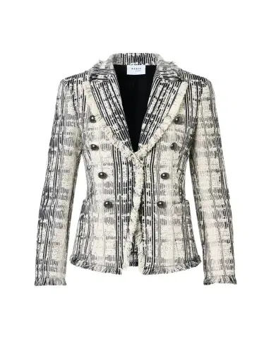 Akris punto Fringed Boucle Tweed Double-Breasted Blazer | Thumbnail 1 Akris punto Fringed Boucle Tweed Double-Breasted Blazer | Thumbnail 1