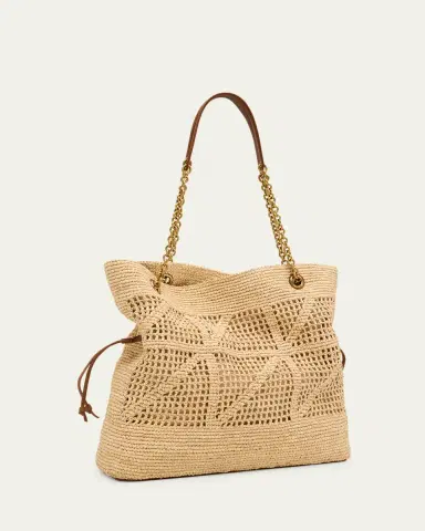Saint Laurent Jamie YSL Shopper Tote Bag in Woven Raffia | Thumbnail 3 Saint Laurent Jamie YSL Shopper Tote Bag in Woven Raffia | Thumbnail 3
