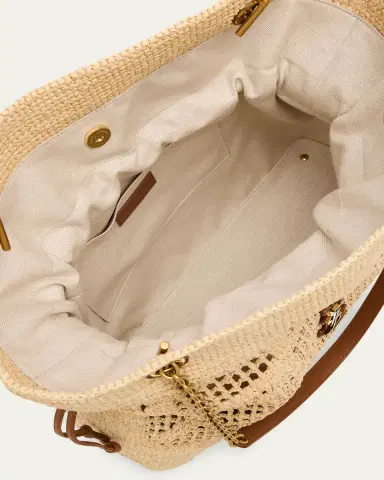 Saint Laurent Jamie YSL Shopper Tote Bag in Woven Raffia | Thumbnail 4 Saint Laurent Jamie YSL Shopper Tote Bag in Woven Raffia | Thumbnail 4