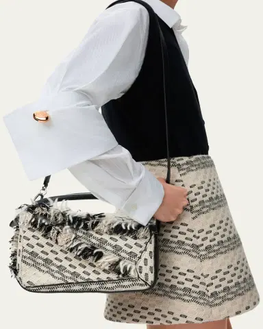 Loewe x Albers Puzzle Small Fringe Shoulder Bag in Woven Textile | Thumbnail 5 Loewe x Albers Puzzle Small Fringe Shoulder Bag in Woven Textile | Thumbnail 5