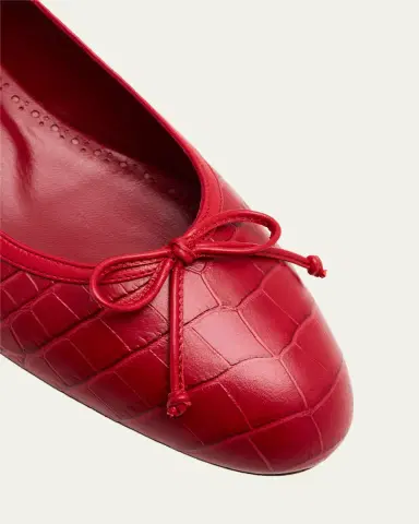 Manolo Blahnik Verallim Croc-Embossed Leather Ballerina Flats | Thumbnail 5 Manolo Blahnik Verallim Croc-Embossed Leather Ballerina Flats | Thumbnail 5