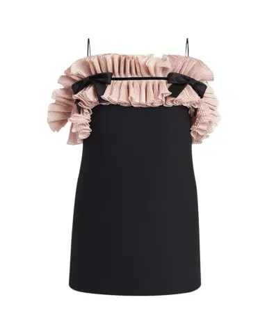 Valentino Garavani Ruffle Bow Sleeveless Mini Dress | Thumbnail 1 Valentino Garavani Ruffle Bow Sleeveless Mini Dress | Thumbnail 1