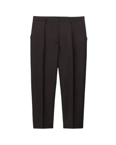 Prada Cropped Wool Check Tailored Pants | Thumbnail 1 Prada Cropped Wool Check Tailored Pants | Thumbnail 1