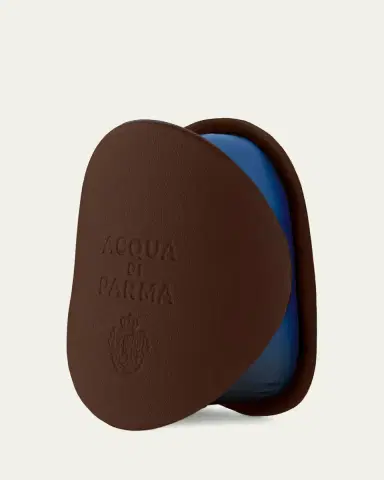 Acqua di Parma Dark Brown Leather and Azure Car Diffuser Case | Thumbnail 2 Acqua di Parma Dark Brown Leather and Azure Car Diffuser Case | Thumbnail 2