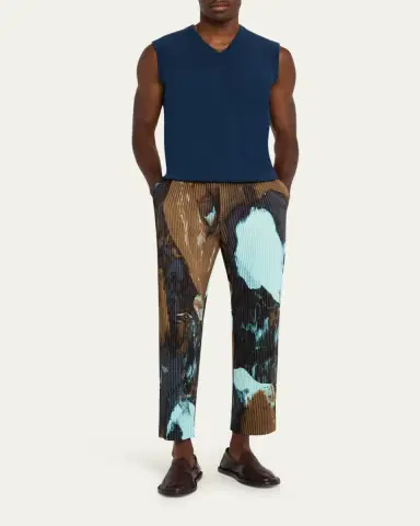 Homme Plissé Issey Miyake Men's Multi-Agate Pleated Pull-On Pants | Thumbnail 2 Homme Plissé Issey Miyake Men's Multi-Agate Pleated Pull-On Pants | Thumbnail 2