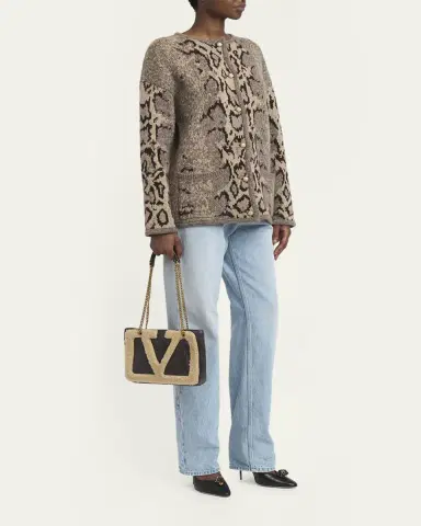 Valentino Garavani Viva Superstar Small Shearling VLogo Tote Bag | Thumbnail 10 Valentino Garavani Viva Superstar Small Shearling VLogo Tote Bag | Thumbnail 10