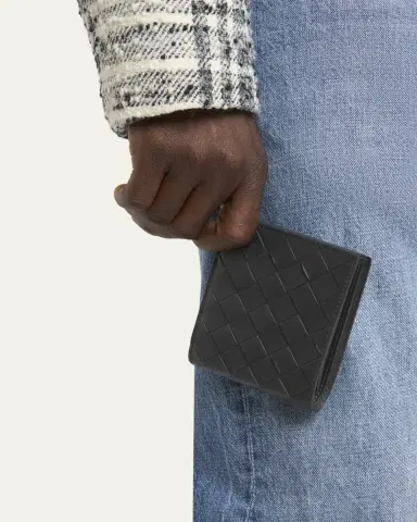 Bottega Veneta Men's Intrecciato Leather Multicolor-Interior Bifold Wallet | Thumbnail 2 Bottega Veneta Men's Intrecciato Leather Multicolor-Interior Bifold Wallet | Thumbnail 2