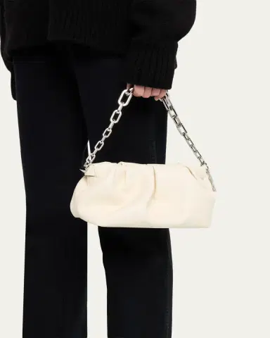 Christian Louboutin Eva Small Pleated Shoulder Bag in Nappa Leather | Thumbnail 4 Christian Louboutin Eva Small Pleated Shoulder Bag in Nappa Leather | Thumbnail 4
