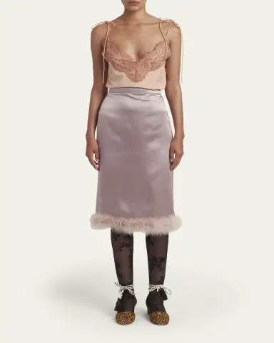 Valentino Garavani Lace-Trim Silk Cami Top | Thumbnail 2 Valentino Garavani Lace-Trim Silk Cami Top | Thumbnail 2