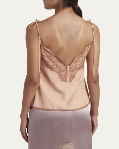 Valentino Garavani Lace-Trim Silk Cami Top | Thumbnail 3 Valentino Garavani Lace-Trim Silk Cami Top | Thumbnail 3