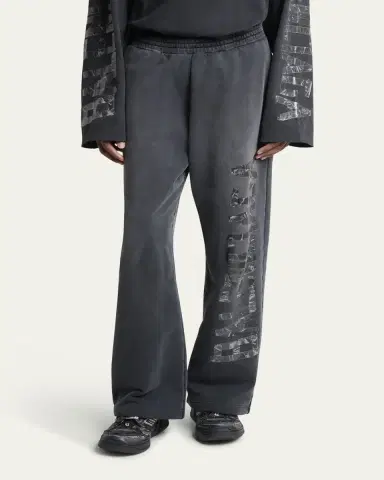 Balenciaga Men's Faded Terry Logo Tape Relaxed-Fit Sweatpants | Thumbnail 4 Balenciaga Men's Faded Terry Logo Tape Relaxed-Fit Sweatpants | Thumbnail 4