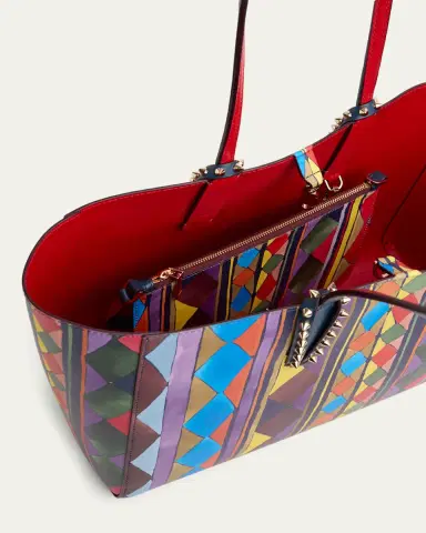 Christian Louboutin Cabata Small Losange-Print Leather Tote Bag | Thumbnail 4 Christian Louboutin Cabata Small Losange-Print Leather Tote Bag | Thumbnail 4