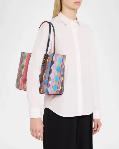 Christian Louboutin Cabata Small Losange-Print Leather Tote Bag | Thumbnail 8 Christian Louboutin Cabata Small Losange-Print Leather Tote Bag | Thumbnail 8