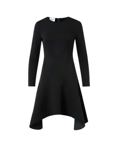 Akris punto Long-Sleeve Jersey Handkerchief-Hem Dress | Thumbnail 1 Akris punto Long-Sleeve Jersey Handkerchief-Hem Dress | Thumbnail 1