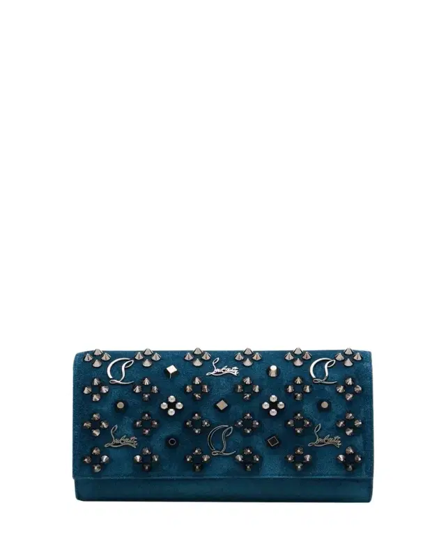 Paloma Wallet on Chain in Loubinthesky Suede Paloma Wallet on Chain in Loubinthesky Suede