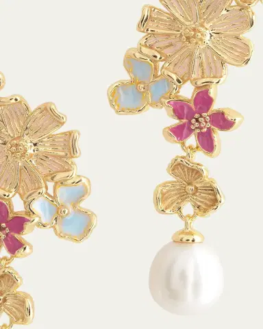 Anabel Aram Jewelry Wildflowers Pearl Drop Earrings | Thumbnail 4 Anabel Aram Jewelry Wildflowers Pearl Drop Earrings | Thumbnail 4