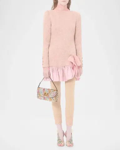 Valentino Garavani Vain Small Diamond Sequin-Embroidered Shoulder Bag | Thumbnail 5 Valentino Garavani Vain Small Diamond Sequin-Embroidered Shoulder Bag | Thumbnail 5