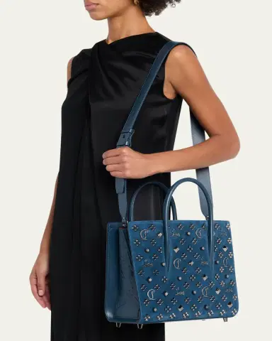 Christian Louboutin Paloma Medium Top-Handle Bag in Suede with Loubinthesky Spikes | Thumbnail 2 Christian Louboutin Paloma Medium Top-Handle Bag in Suede with Loubinthesky Spikes | Thumbnail 2