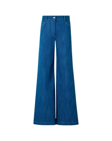 Akris punto Cooper Stretch Denim Wide-Leg Pants | Thumbnail 1 Akris punto Cooper Stretch Denim Wide-Leg Pants | Thumbnail 1
