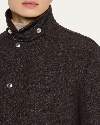 Brunello Cucinelli Men's Cashmere-Blend Full-Zip Jacket | Thumbnail 5 Brunello Cucinelli Men's Cashmere-Blend Full-Zip Jacket | Thumbnail 5