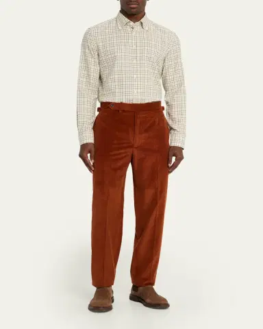 Bergdorf Goodman Men's Cotton Check Classic Fit Button-Down Shirt | Thumbnail 2 Bergdorf Goodman Men's Cotton Check Classic Fit Button-Down Shirt | Thumbnail 2