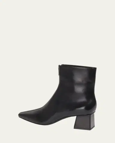 Simkhai Ryder Leather Zip Ankle Booties | Thumbnail 4 Simkhai Ryder Leather Zip Ankle Booties | Thumbnail 4