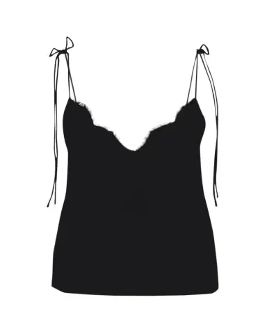 Valentino Garavani Lace-Trim Silk Cami Top | Thumbnail 1 Valentino Garavani Lace-Trim Silk Cami Top | Thumbnail 1