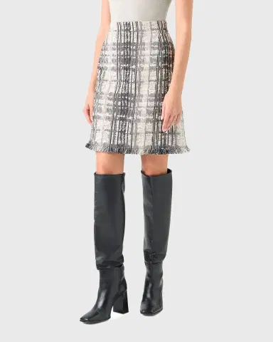 Akris punto Check Check Fringed Mini Skirt | Thumbnail 2 Akris punto Check Check Fringed Mini Skirt | Thumbnail 2