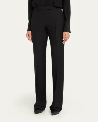 Tom Ford Wool-Blend Straight-Leg Pants | Thumbnail 4 Tom Ford Wool-Blend Straight-Leg Pants | Thumbnail 4