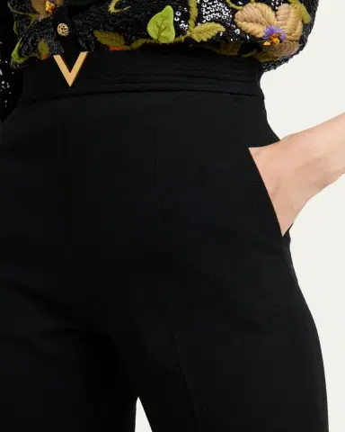 Valentino Garavani V-Logo Straight-Leg Crop Pants | Thumbnail 5 Valentino Garavani V-Logo Straight-Leg Crop Pants | Thumbnail 5