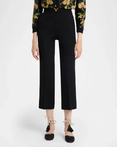 Valentino Garavani V-Logo Straight-Leg Crop Pants | Thumbnail 8 Valentino Garavani V-Logo Straight-Leg Crop Pants | Thumbnail 8
