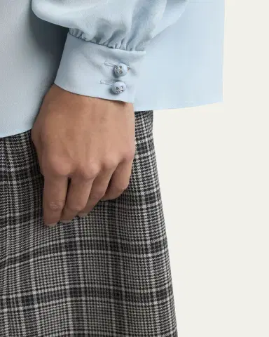Valentino Garavani Bow-Neck Silk Button-Down Blouse | Thumbnail 5 Valentino Garavani Bow-Neck Silk Button-Down Blouse | Thumbnail 5