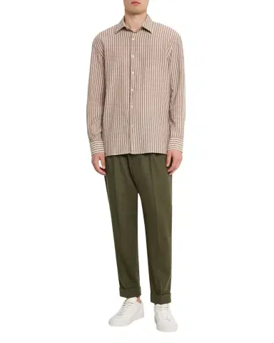 OFFICINE GÉNÉRALE Men 's Cotton Stripe Classic-Fit Button-Down Shirt | Thumbnail 1 OFFICINE GÉNÉRALE Men 's Cotton Stripe Classic-Fit Button-Down Shirt | Thumbnail 1