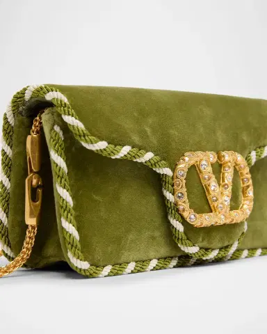 Valentino Garavani Loco VLOGO Velvet Clutch Bag | Thumbnail 16 Valentino Garavani Loco VLOGO Velvet Clutch Bag | Thumbnail 16