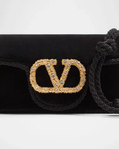 Valentino Garavani Loco VLOGO Velvet Clutch Bag | Thumbnail 19 Valentino Garavani Loco VLOGO Velvet Clutch Bag | Thumbnail 19