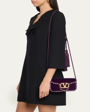 Valentino Garavani Loco VLOGO Velvet Clutch Bag | Thumbnail 6 Valentino Garavani Loco VLOGO Velvet Clutch Bag | Thumbnail 6