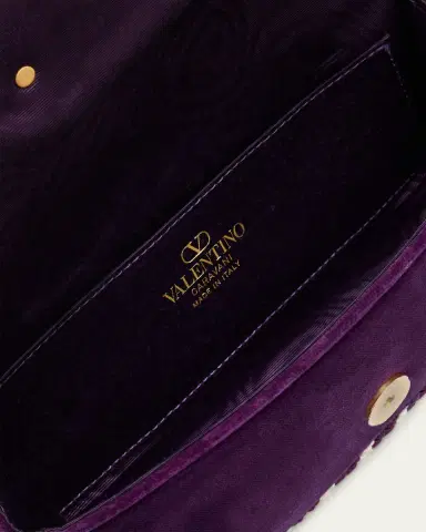 Valentino Garavani Loco VLOGO Velvet Clutch Bag | Thumbnail 8 Valentino Garavani Loco VLOGO Velvet Clutch Bag | Thumbnail 8