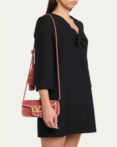 Valentino Garavani Loco VLOGO Velvet Clutch Bag | Thumbnail 10 Valentino Garavani Loco VLOGO Velvet Clutch Bag | Thumbnail 10