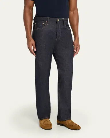 The Seven Continents Men's Charlie Raw Denim Slim-Fit Jeans | Thumbnail 4 The Seven Continents Men's Charlie Raw Denim Slim-Fit Jeans | Thumbnail 4