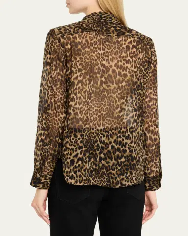 Nili Lotan Gaia Polka-Dot Silk Slim Button-Down Shirt | Thumbnail 7 Nili Lotan Gaia Polka-Dot Silk Slim Button-Down Shirt | Thumbnail 7