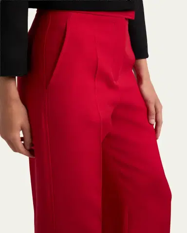Valentino Garavani Wool-Silk Straight-Leg Cuffed Pants | Thumbnail 7 Valentino Garavani Wool-Silk Straight-Leg Cuffed Pants | Thumbnail 7