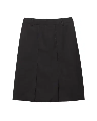 Prada Grisaglia Check Pleated Slit Skirt | Thumbnail 1 Prada Grisaglia Check Pleated Slit Skirt | Thumbnail 1