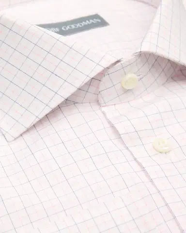Bergdorf Goodman Men's Cotton Grid Check Spread Collar Dress Shirt | Thumbnail 2 Bergdorf Goodman Men's Cotton Grid Check Spread Collar Dress Shirt | Thumbnail 2