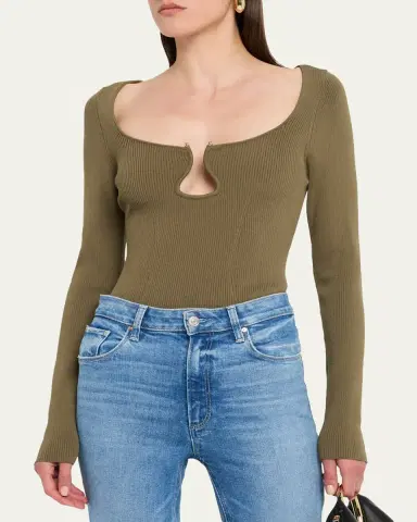 Ramy Brook Lylia Ribbed Wavy U-Ring Top | Thumbnail 4 Ramy Brook Lylia Ribbed Wavy U-Ring Top | Thumbnail 4