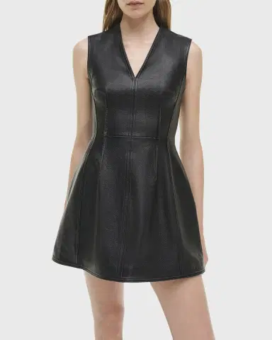Simkhai Juliette Sleeveless Leather Midi Dress | Thumbnail 9 Simkhai Juliette Sleeveless Leather Midi Dress | Thumbnail 9
